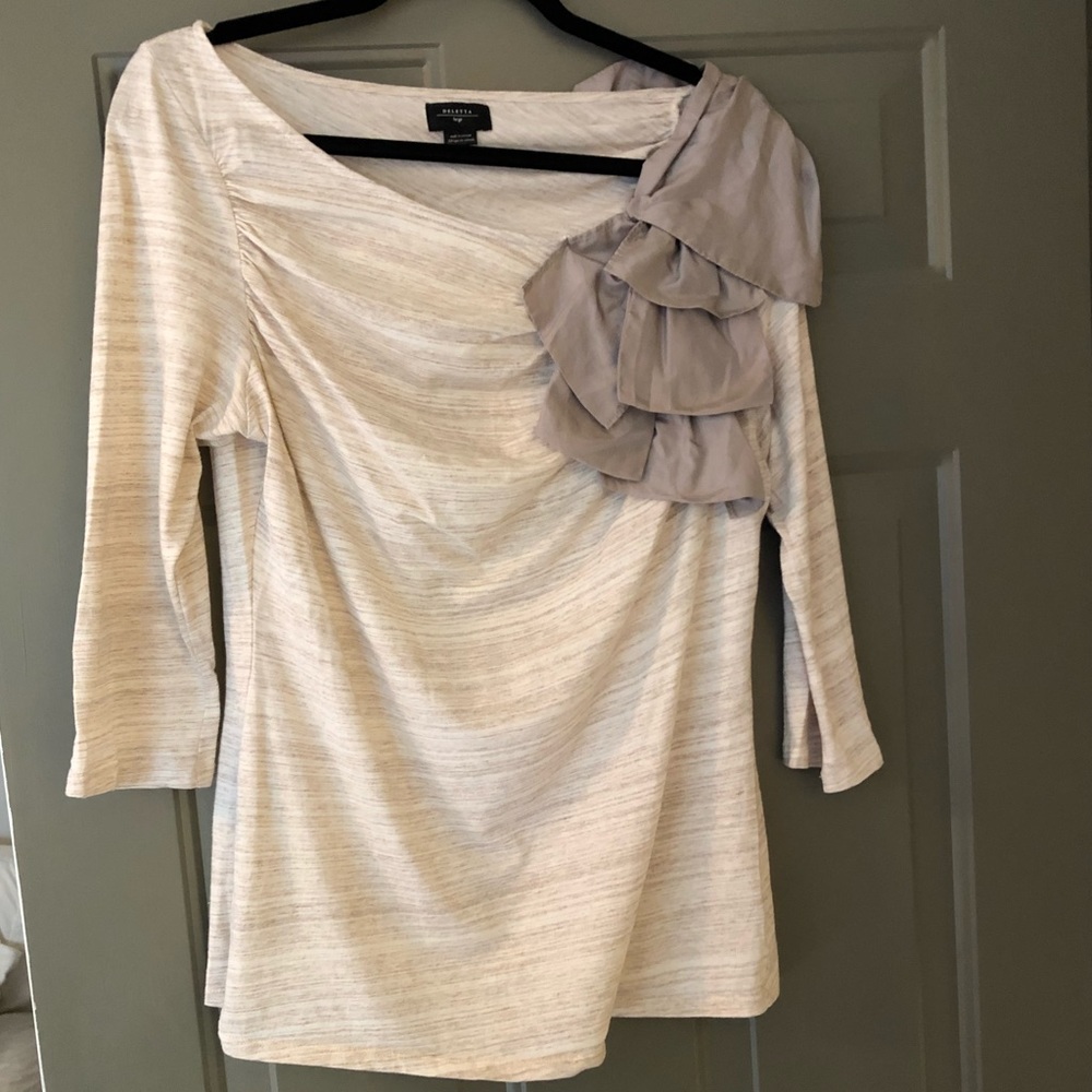 Deletta brand ruffle shoulder top from Anthro
